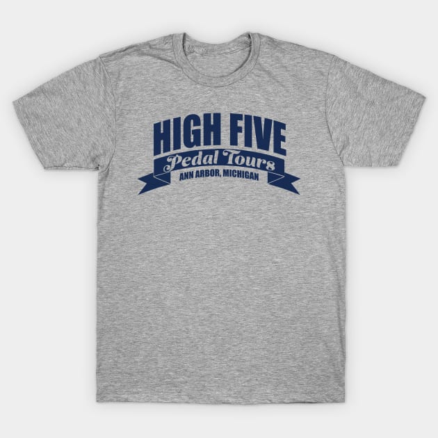 Navy High Five Horizontal Logo T-Shirt by HighFive